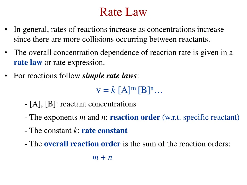 rate law