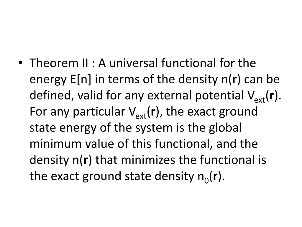 theorem ii a universal functional for the energy