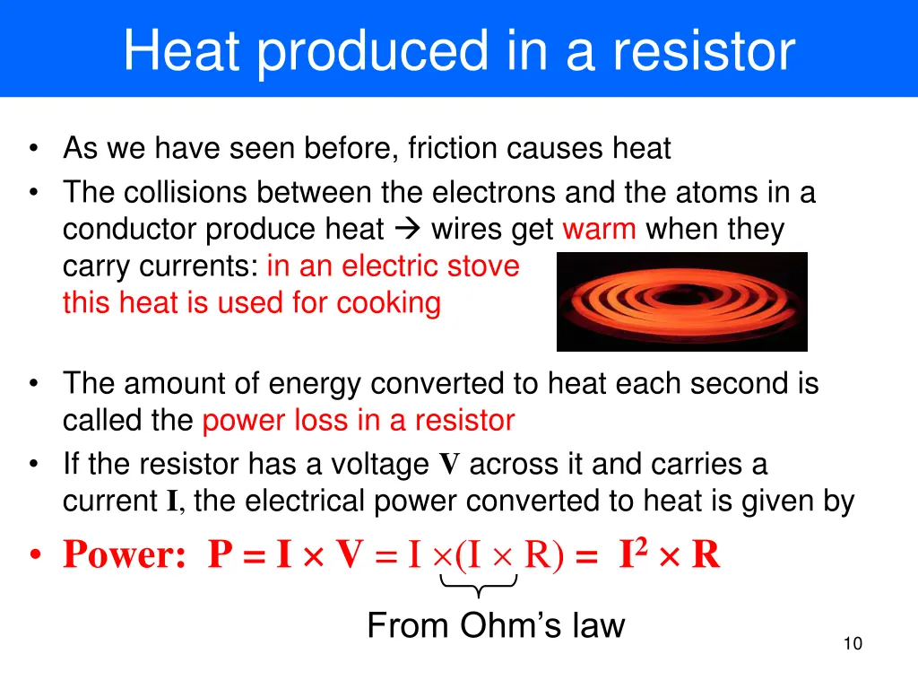 heat produced in a resistor