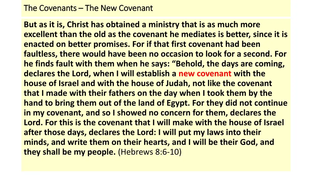 the covenants the covenants the new covenant 2