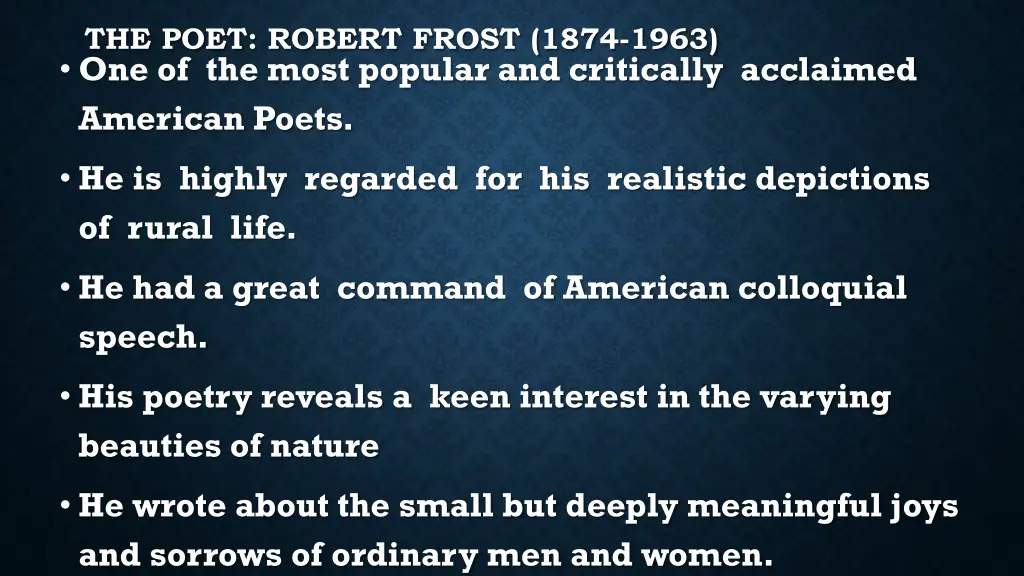 the poet robert frost 1874 1963 one of the most