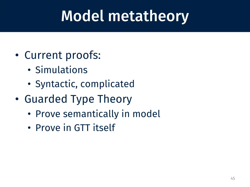 model metatheory