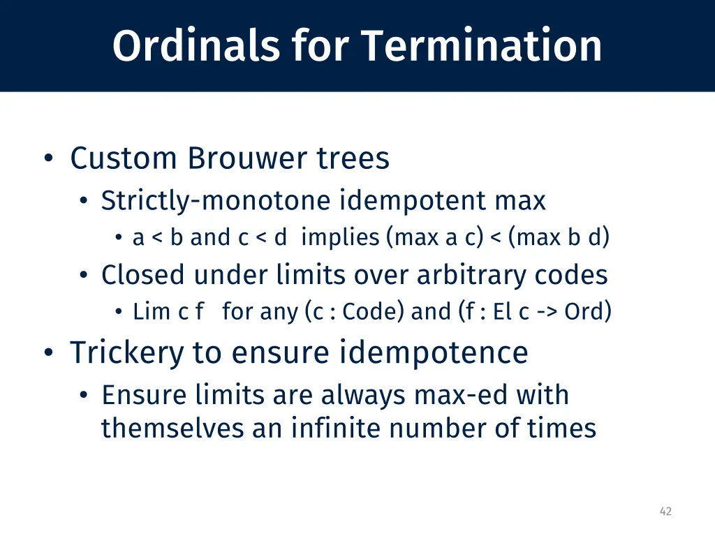 ordinals for termination