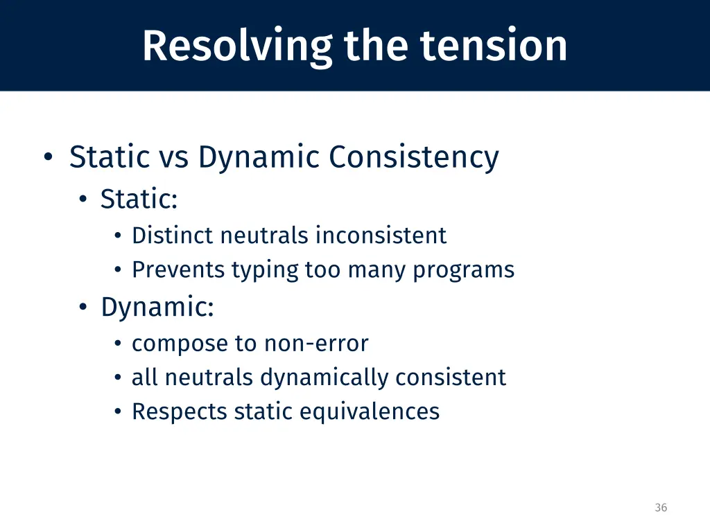 resolving the tension