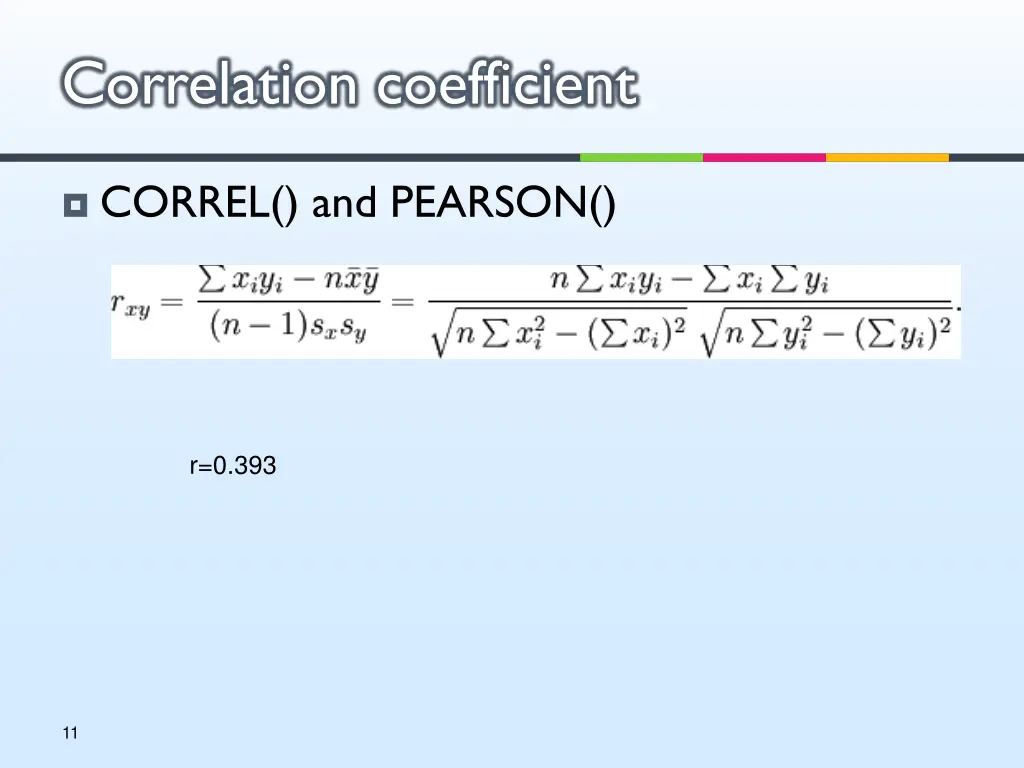 correlation coefficient