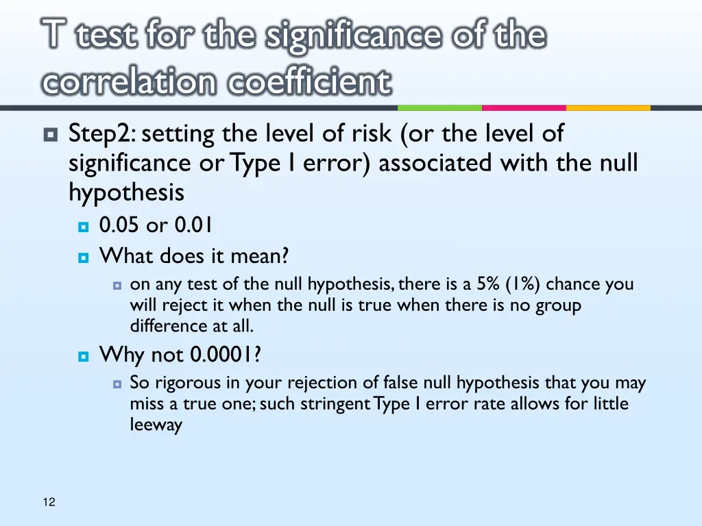 t test for the significance of the correlation 2