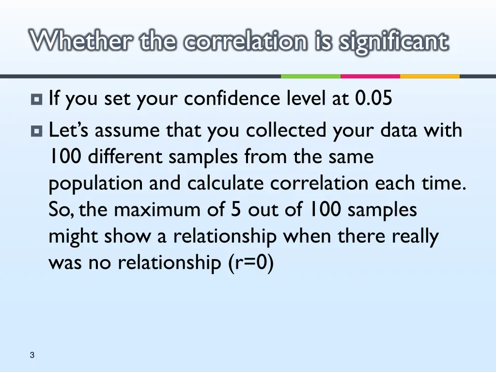 whether the correlation is significant 1