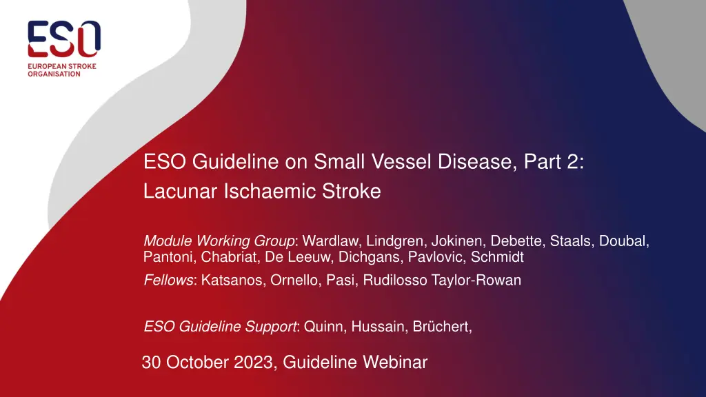 eso guideline on small vessel disease part