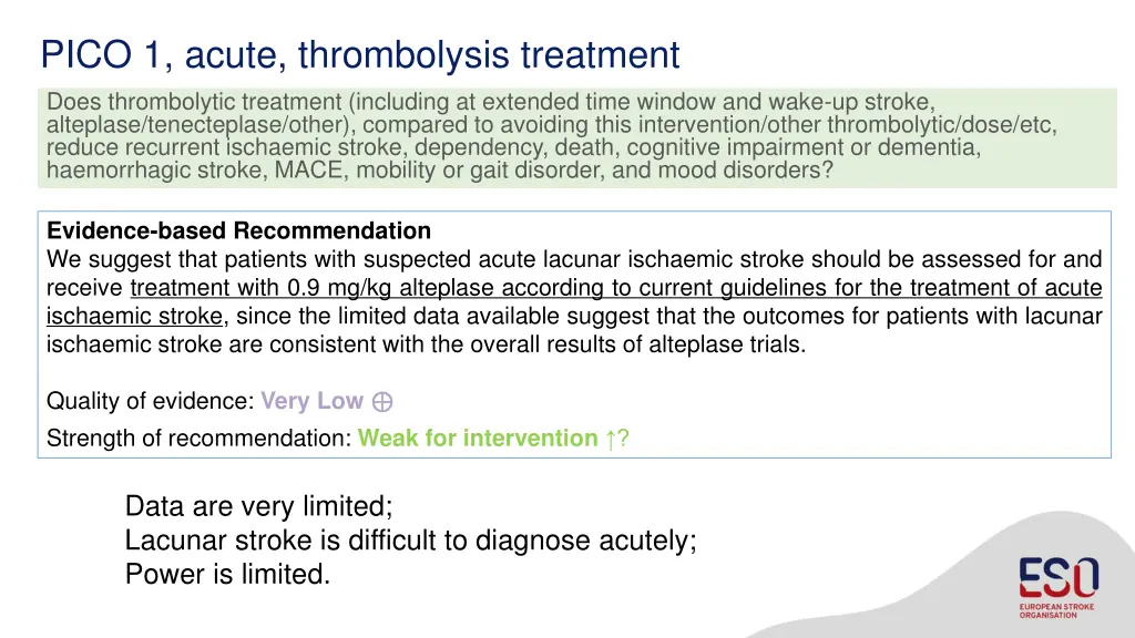 pico 1 acute thrombolysis treatment does