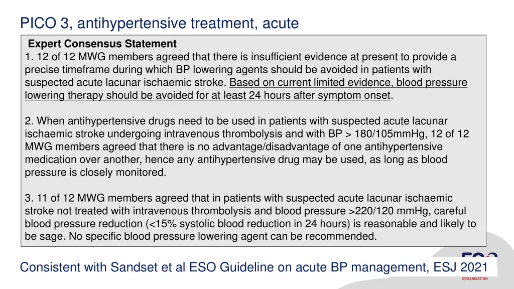 pico 3 antihypertensive treatment acute