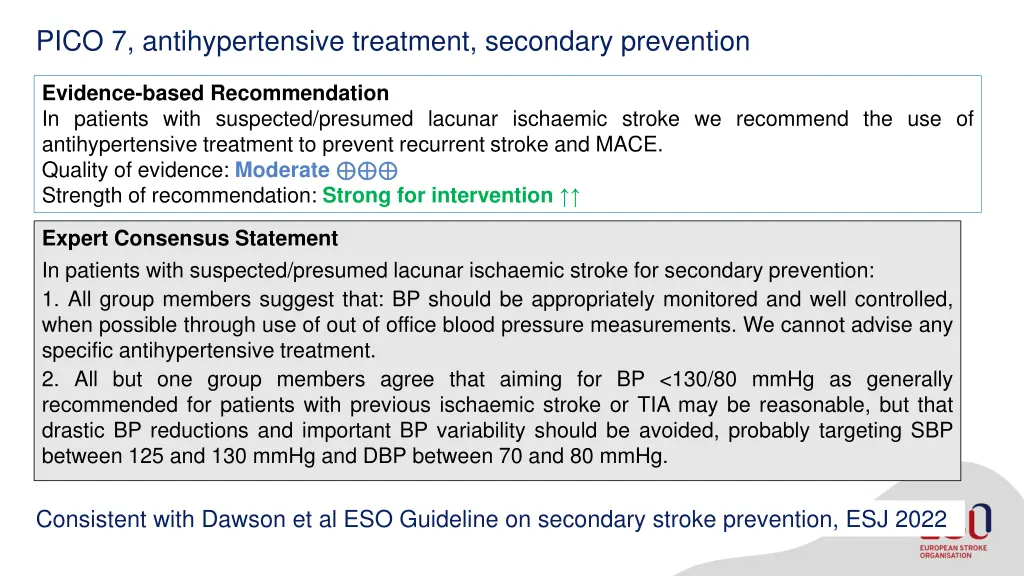 pico 7 antihypertensive treatment secondary