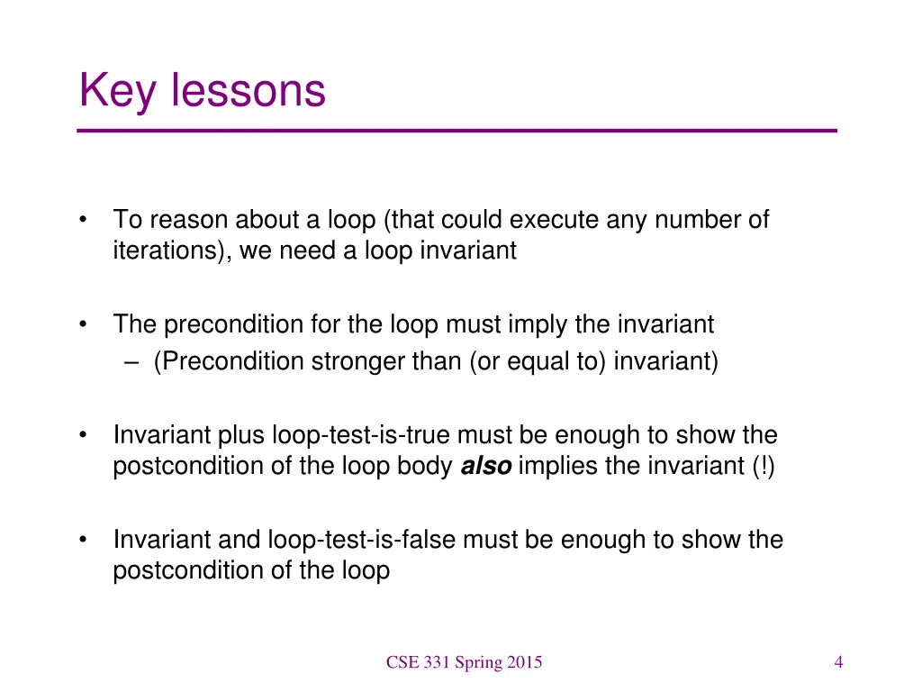 key lessons