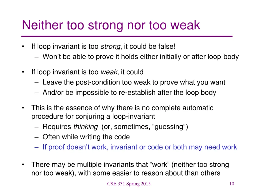 neither too strong nor too weak