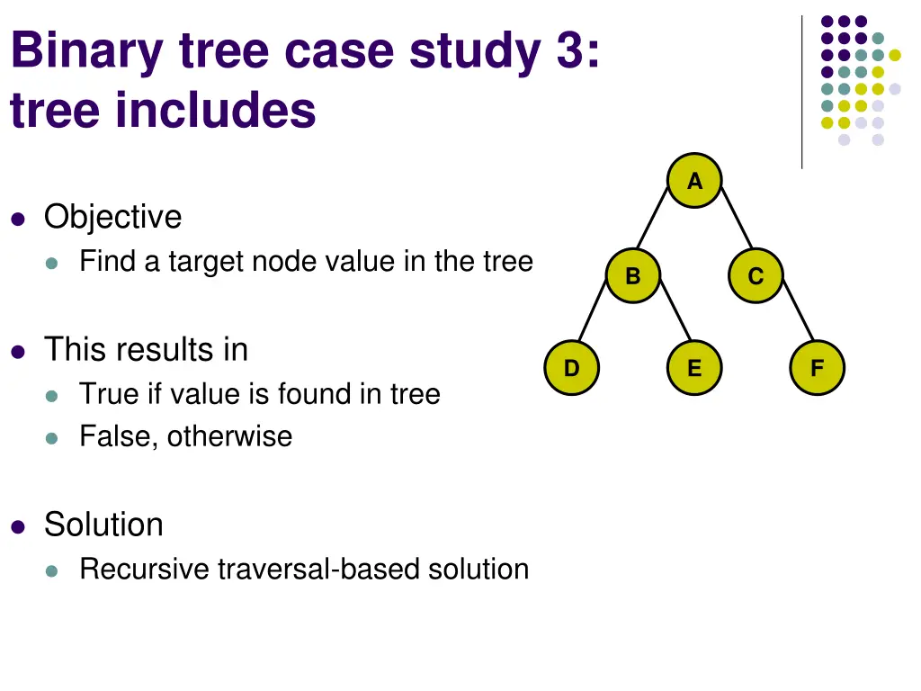 binary tree case study 3 tree includes