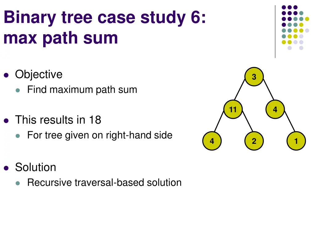 binary tree case study 6 max path sum