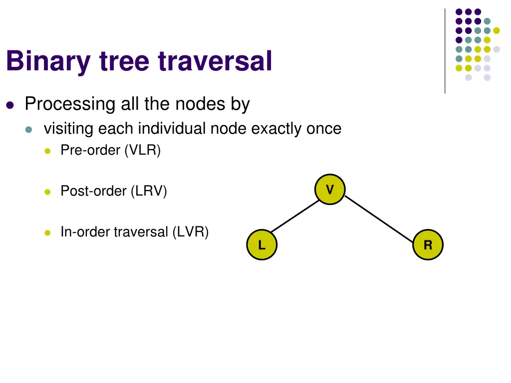 binary tree traversal