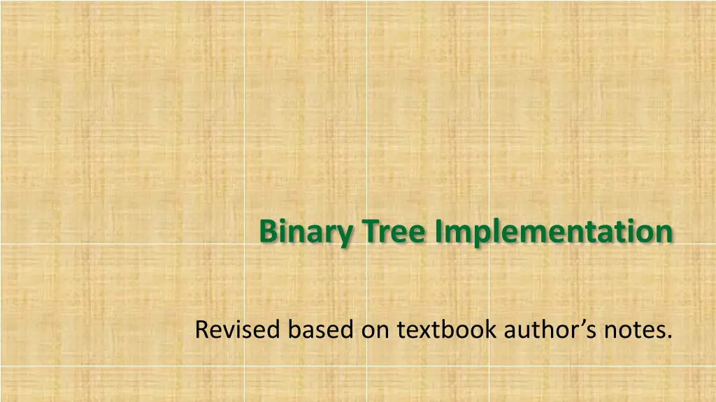 binary tree implementation