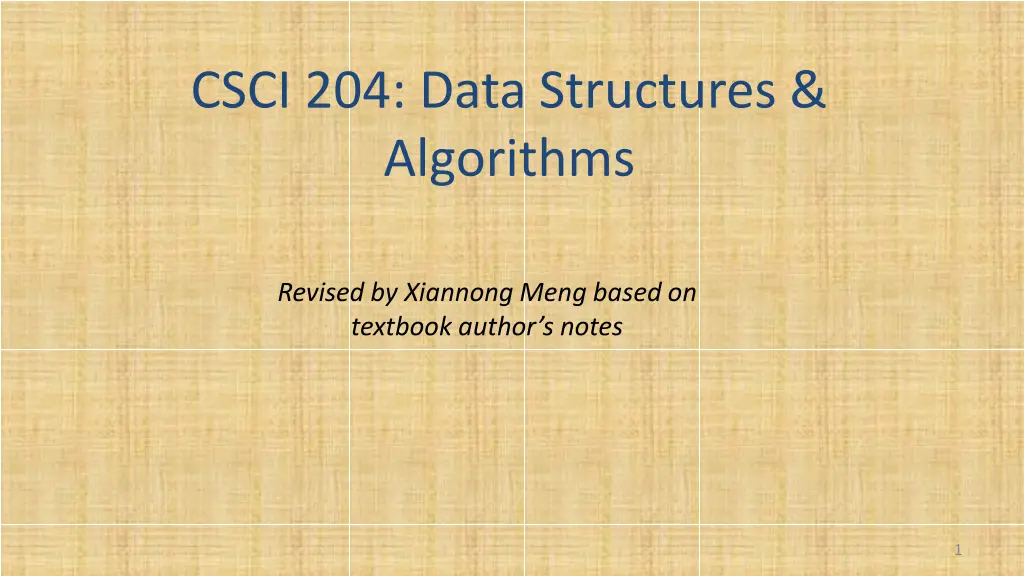 csci 204 data structures algorithms