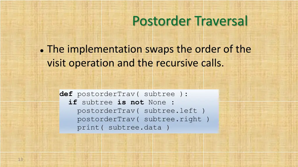 postorder traversal 1