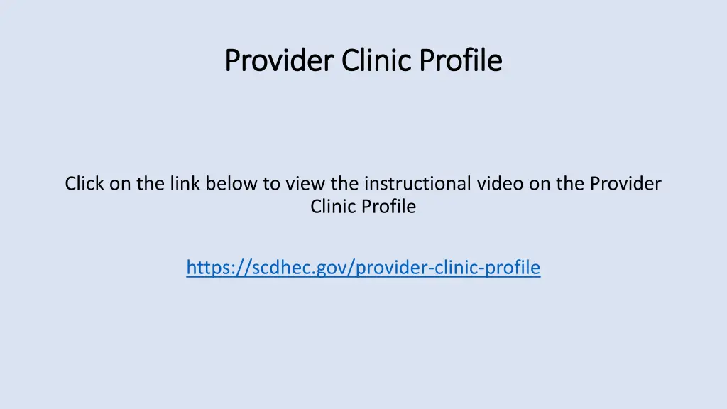 provider clinic profile provider clinic profile