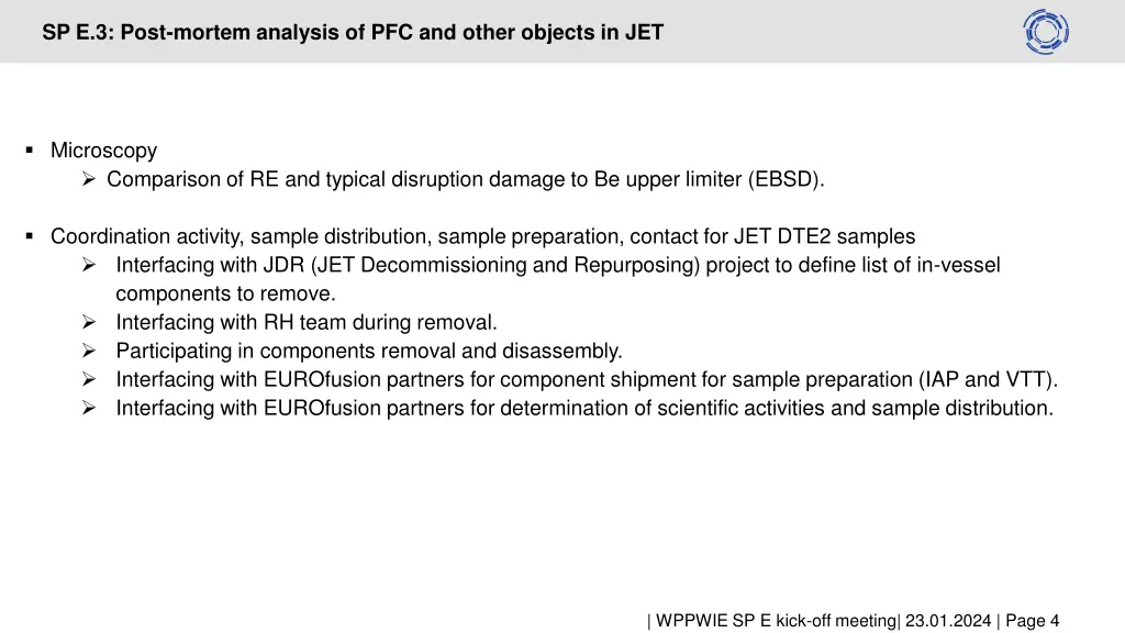 sp e 3 post mortem analysis of pfc and other
