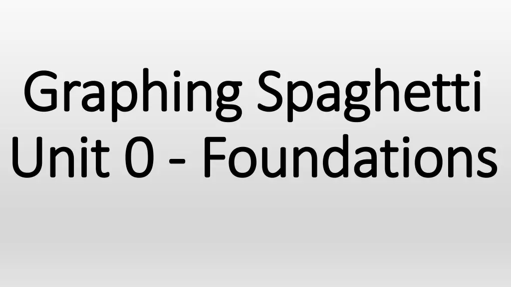 graphing spaghetti graphing spaghetti unit 0 unit