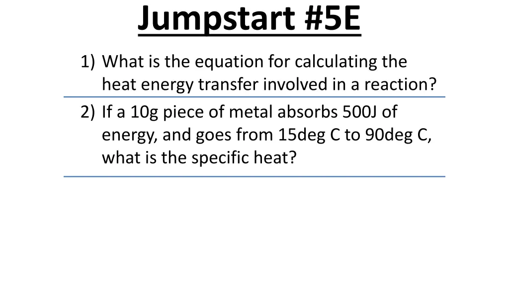 jumpstart 5e