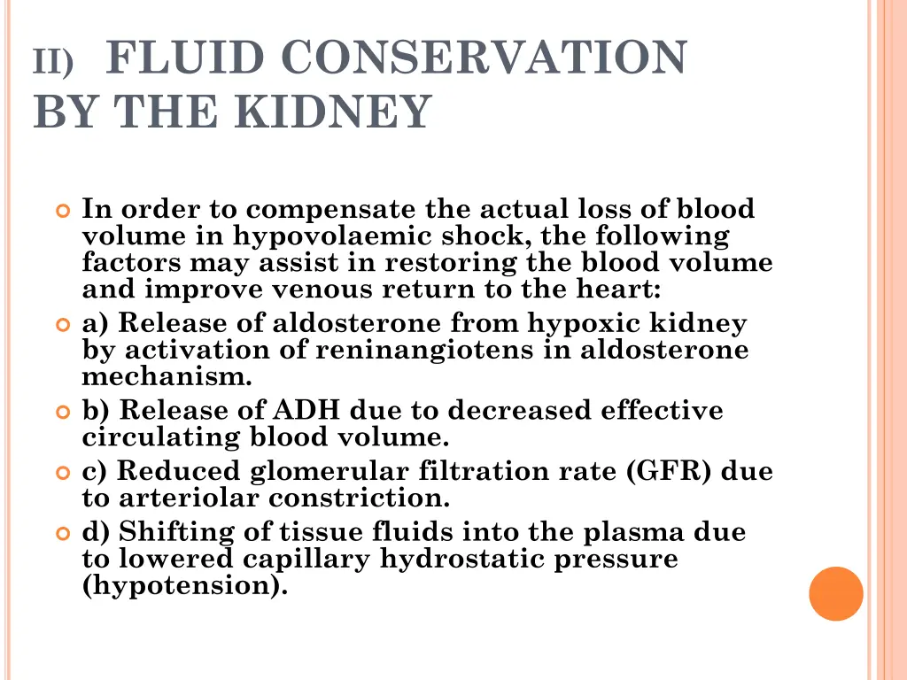 ii fluid conservation by the kidney