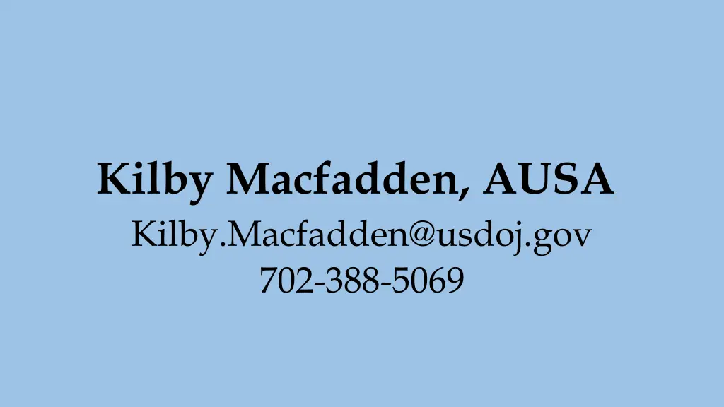 kilby macfadden ausa kilby macfadden@usdoj