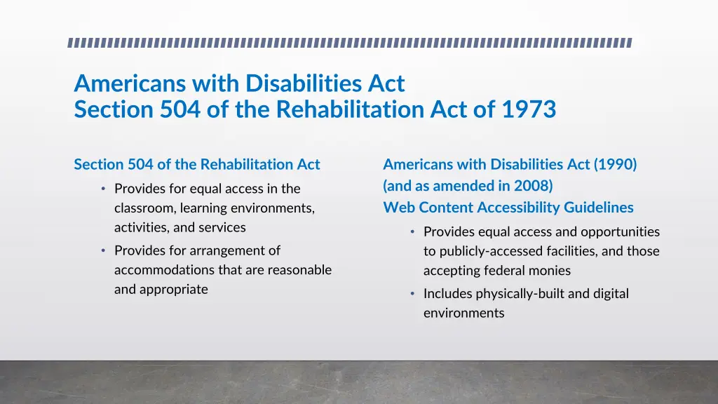americans with disabilities act section