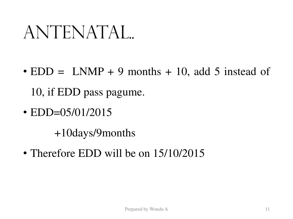 antenatal 8