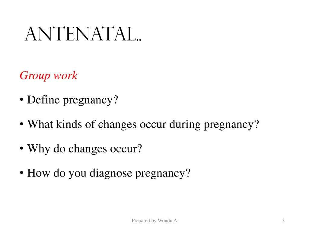antenatal