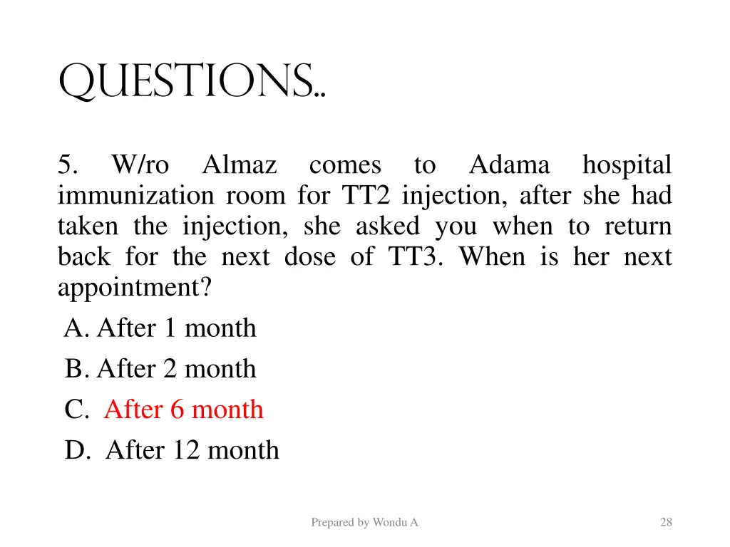 questions 3