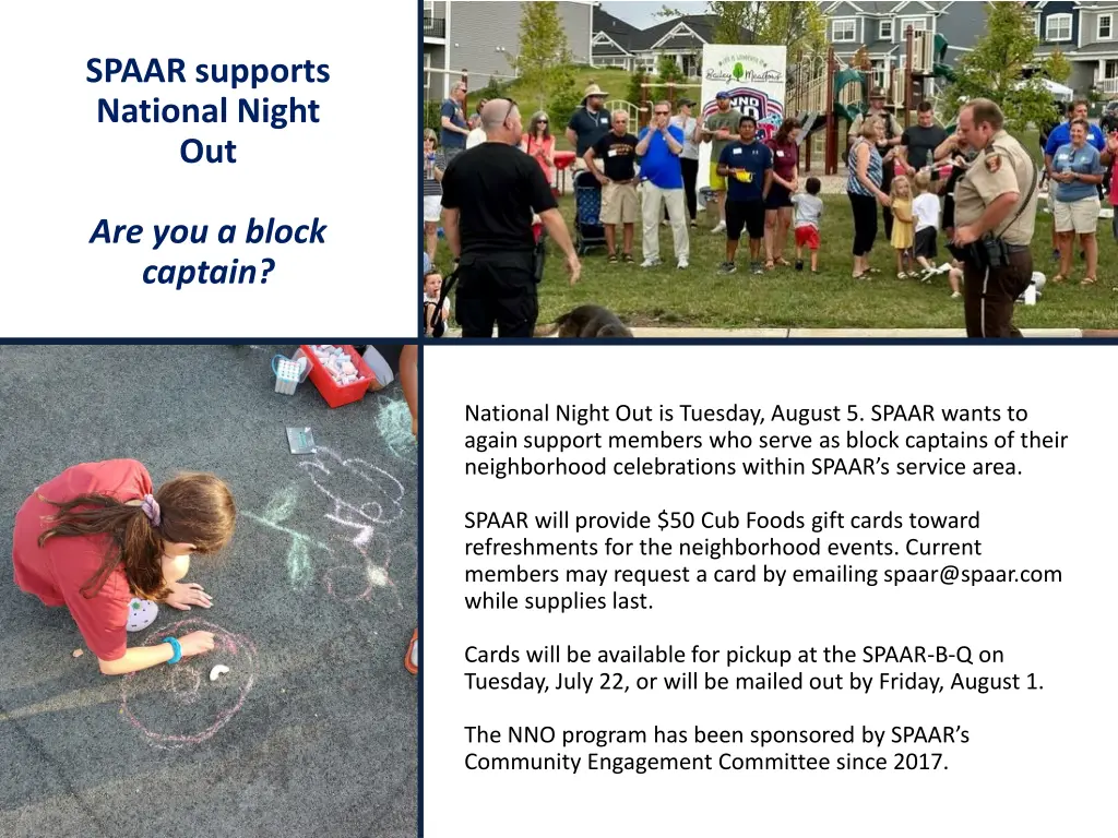 spaar supports national night out