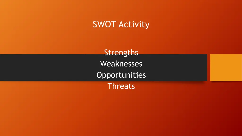 swot activity