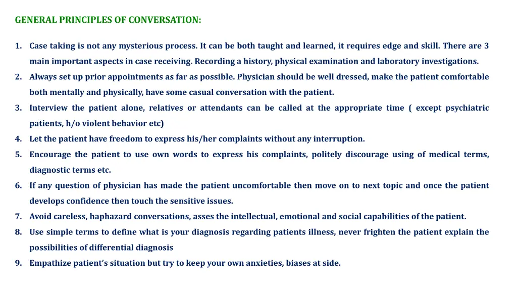general principles of conversation