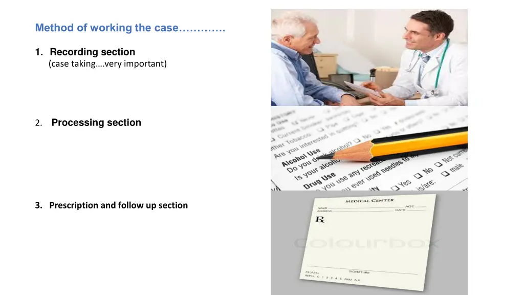 method of working the case