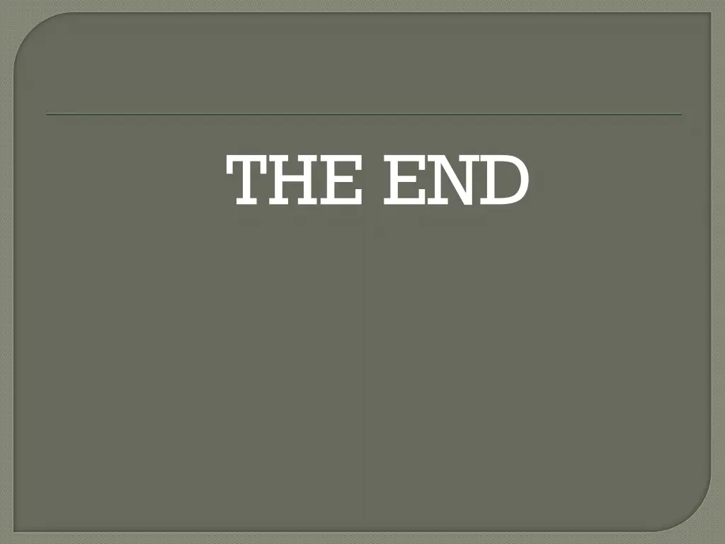 the end