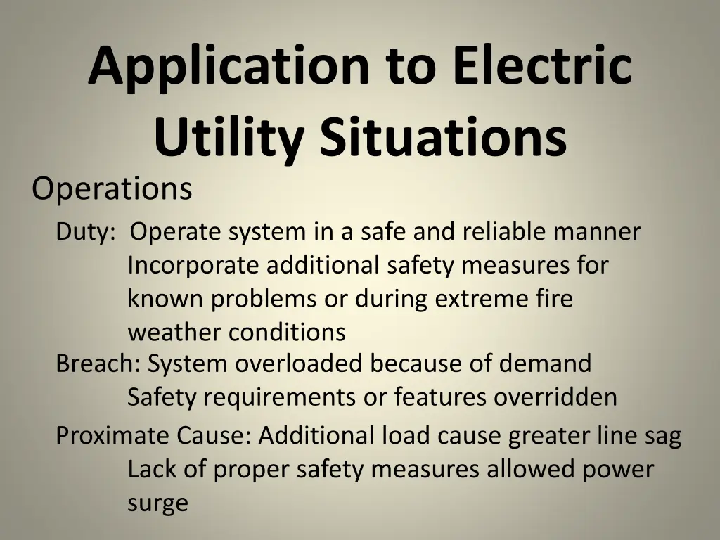 application to electric utility situations 4
