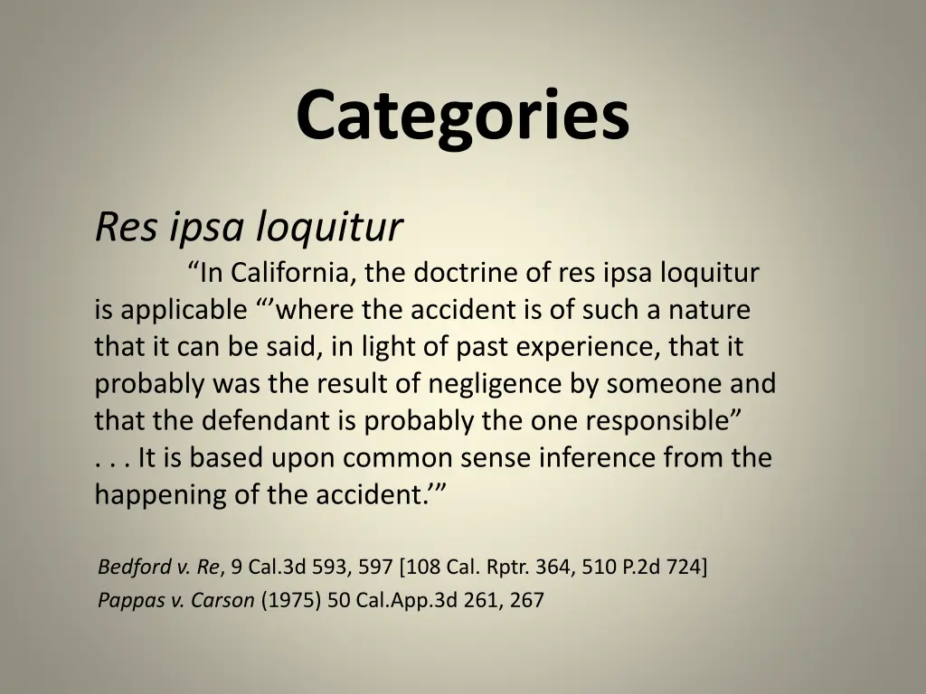 categories 1