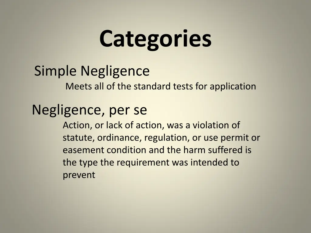 categories