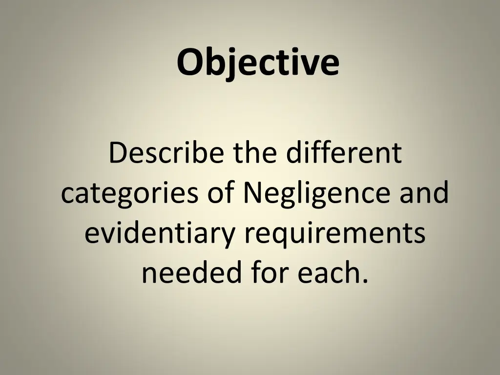 objective