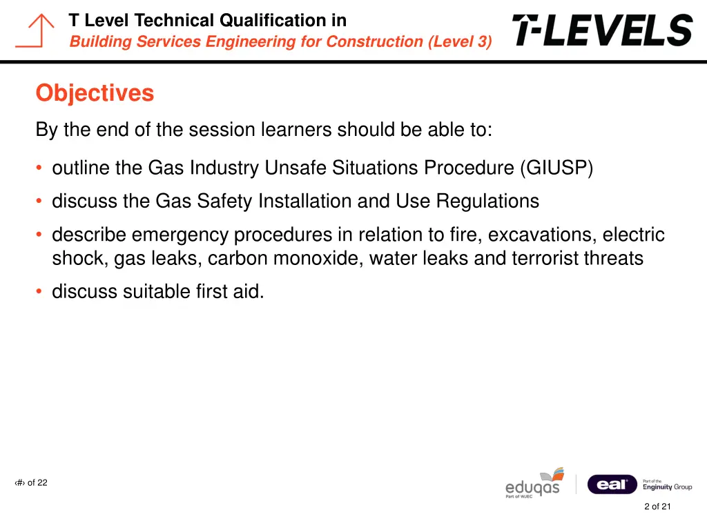 t level technical qualification in building 1