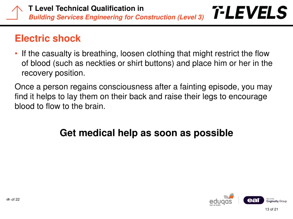 t level technical qualification in building 12
