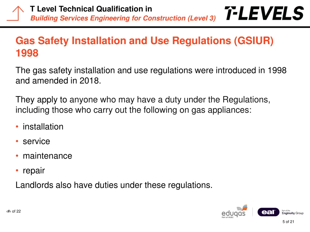 t level technical qualification in building 4