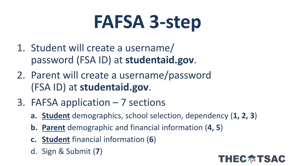 fafsa 3 step