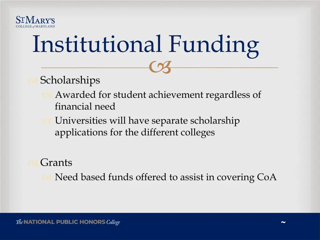 institutional funding