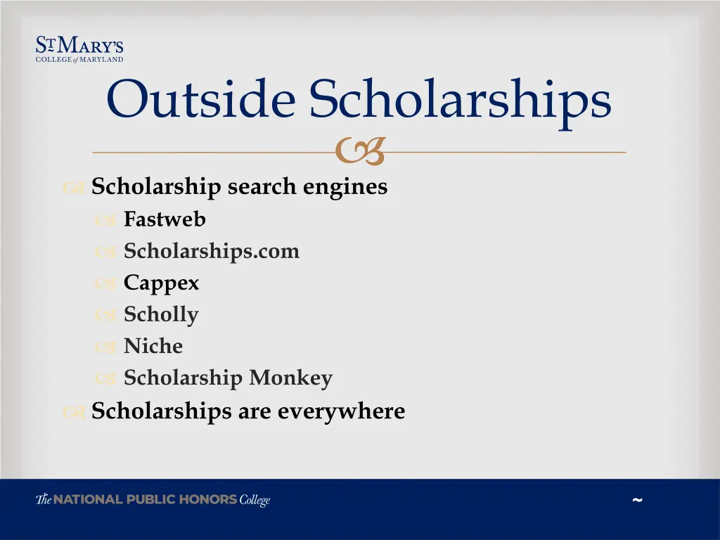 outside scholarships