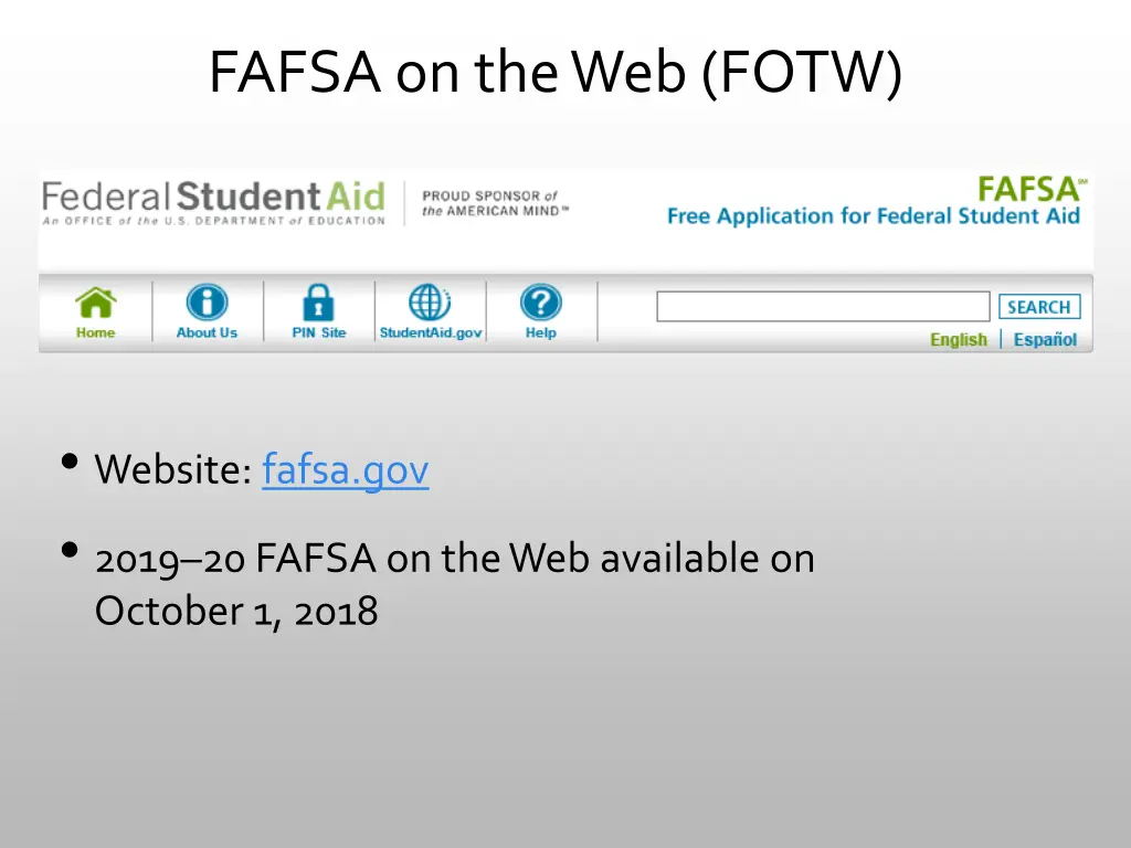 fafsa on the web fotw