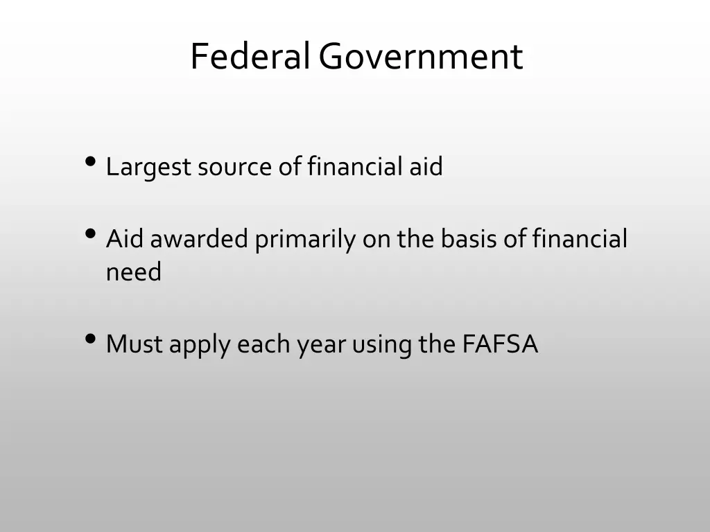 federal government